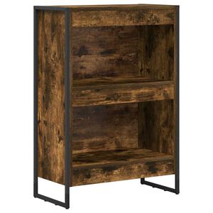 vidaXL Bokskap 60 x 30 x 86,5 cm Konstruert tre R&oslash;yk Eik