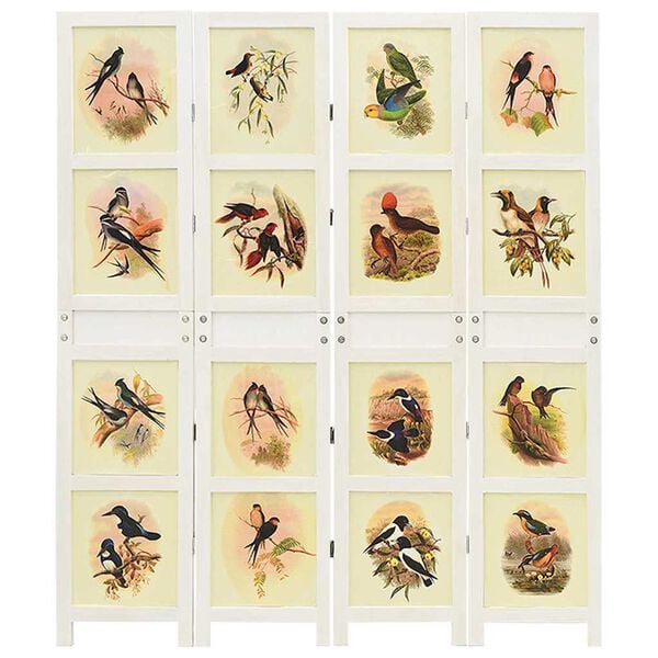 vidaXL Romdivider Panel Hvit 212 x 165 cm MDF