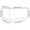 vidaXL Salongbord svart 60x50x35 cm heltre furu