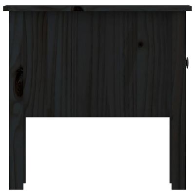 vidaXL Sidebord 2 stk svart 50x50x49 cm heltre furu