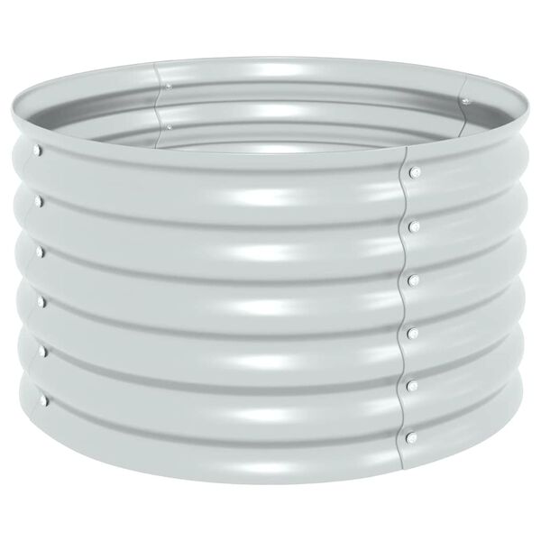 vidaXL Høybed 80x80x44 cm galvanisert stål sølv