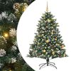 vidaXL Kunstig juletre med 150 LED grønn 150 cm PVC og plast og stål