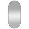 vidaXL Veggmontert speil svart 35x80 cm oval
