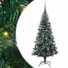vidaXL Kunstig Forh&aring;ndsopplyst Juletre gr&oslash;nn 150 cm PVC og metall