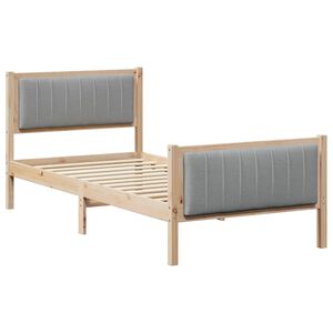 vidaXL Sengestamme Brun og lys gr&aring; 90 x 200 cm Heltre furu