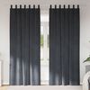vidaXL Blendingsgardiner 2 pcs Lysegr&aring; 140 x 225 cm Fl&oslash;yel