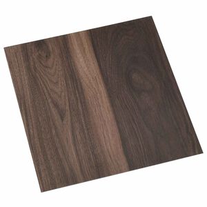 vidaXL Selvheftende Gulvplanker M&oslash;rk brun 30,5 x 30,5 cm 20 stk. PVC