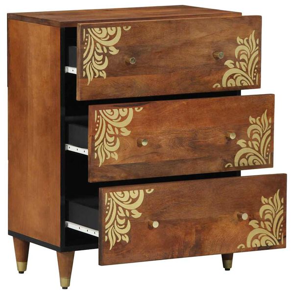 vidaXL Serviesskap Brun 60 x 33 x 75 cm Massiv mango tre