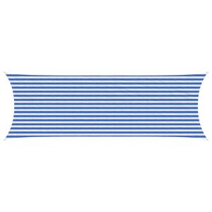 vidaXL Solseil Bl&aring; og hvit 2 x 6 m HDPE