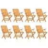 vidaXL Klappstoler 8 stk. 61x67x90 cm heltre teak