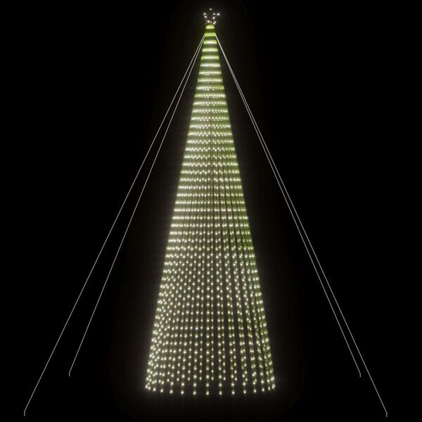 vidaXL LED Juletre 1544 LEDs Kald Hvit 500 cm