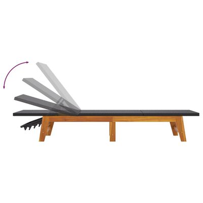 vidaXL Solseng med bord polyrotting og heltre akasie