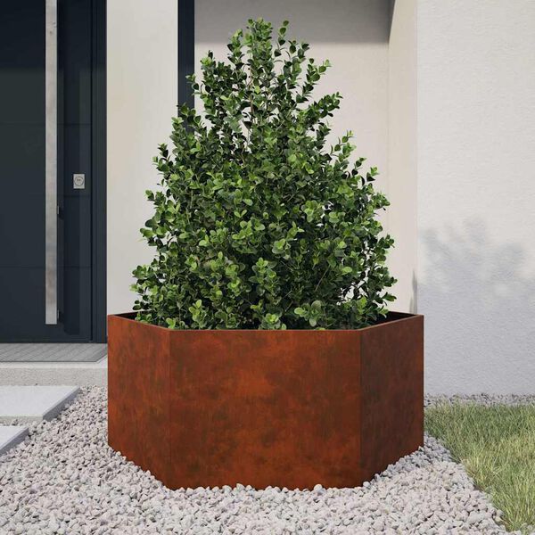 vidaXL Plantekasse rust 90x90x45 cm cortenst&aring;l