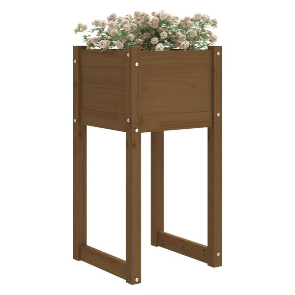 vidaXL Plantekasse honningbrun 40x40x81 cm heltre furu