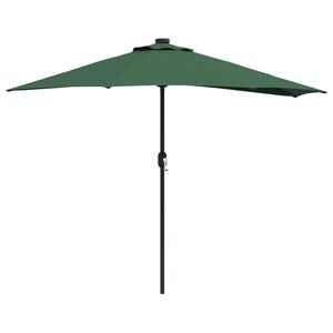 vidaXL Hageparasol 294 x 150 x 224 cm Polyester og st&aring;l Gr&oslash;nn