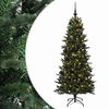 vidaXL Kunstig juletre med julekuler 180 cm 300 LED-lys Varmhvit