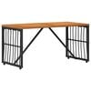 vidaXL Utebord Svart 80 x 40 x 40 cm St&aring;l og Poly Rattan
