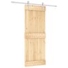 vidaXL Skyved&oslash;r Naturlig og Hvit 80 x 210 cm Massiv Furu Tre