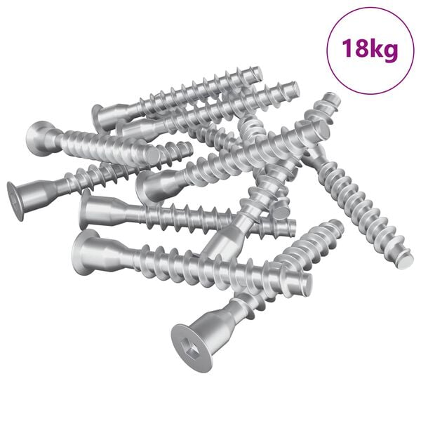vidaXL Confirmatskruer 2500 pcs s&oslash;lv Metall