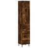 vidaXL Highboard r&oslash;kt eik 34,5x34x180 cm konstruert tre