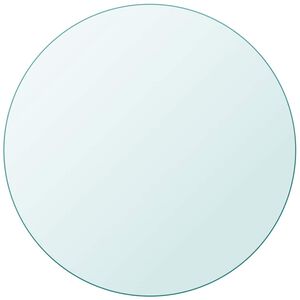 vidaXL Bordplate Herdet Glass Rund 80 cm