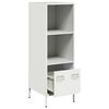 vidaXL Highboard hvit 35x39x103,5 cm stål