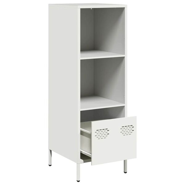 vidaXL Highboard hvit 35x39x103,5 cm stål