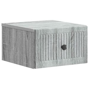 vidaXL Vegghengt Nattbord Gr&aring; sonoma 33 x 34,5 x 20 cm Konstruert tre