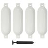 vidaXL B&aring;tfender 4 stk hvit 51x14 cm PVC
