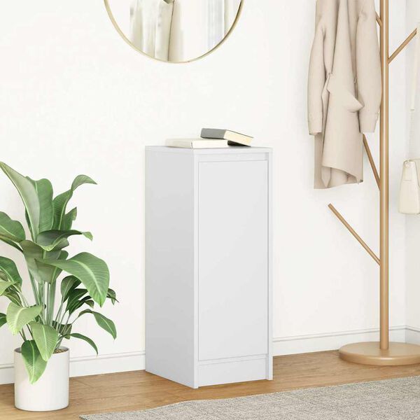 vidaXL Skjenk hvit 29,5x34x76 cm konstruert tre