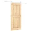 vidaXL Skyved&oslash;r Naturlig og Hvit 90 x 210 cm Massiv Furu Tre
