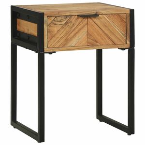 vidaXL Nattbord Brun 40 x 35 x 50 cm Massivt akasietre og metall