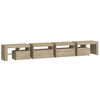 vidaXL TV-benk med LED-lys sonoma eik 260x36,5x40 cm