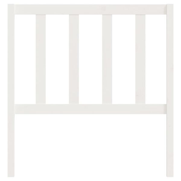 vidaXL Sengegavl hvit 81x4x100 cm heltre furu