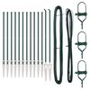 vidaXL Gjerdep&aring;le 13 pcs gr&oslash;nn St&aring;l