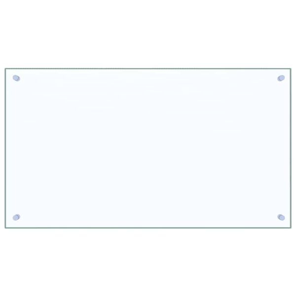 vidaXL Kj&oslash;kkenbakplate 2 pcs Gjennomsiktig 90 x 50 cm herdet glass