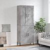 vidaXL Highboard betonggr&aring; 69,5x34x180 cm konstruert tre