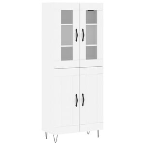 vidaXL Highboard hvit 69,5x34x180 cm konstruert tre