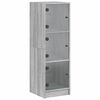 vidaXL Highboard med glassd&oslash;rer gr&aring; sonoma 35x37x109 cm