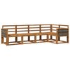 vidaXL Utend&oslash;rs sofa-sett 5 pcs Naturlig Solid akasietre
