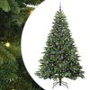 vidaXL Kunstig juletre med 300 LED med stativ gr&oslash;nn 210 cm PE og PVC