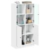 vidaXL Highboard med dører hvit 68x37x142 cm konstruert tre