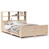 vidaXL Seng med bokhylle uten madrass 140x190 cm heltre