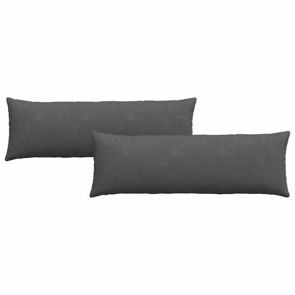 vidaXL Sofaputer 2 pcs M&oslash;rkegr&aring; 120 x 40 cm Corduroy stoff