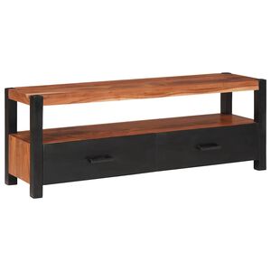 vidaXL Medieskap med skuff Brun 110 x 30 x 40 cm Solid akasietre