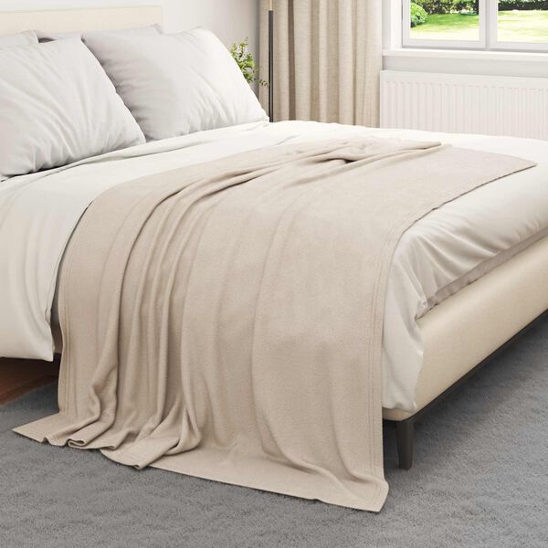 vidaXL Kastepledd 24 pcs Beige 200 x 150 cm Fleece