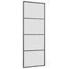 vidaXL Skyvedør med monteringssett svart 76x205 cm ESG-glass