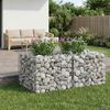 vidaXL Gabion hevet seng s&oslash;lv 100 x 100 x 60 cm Galvanisert St&aring;l