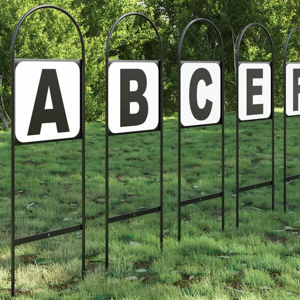 vidaXL Dressurbokstaver 8 stk st&aring;l