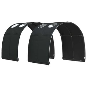 vidaXL Seng Tunnell 2 stk. Svart Polyester
